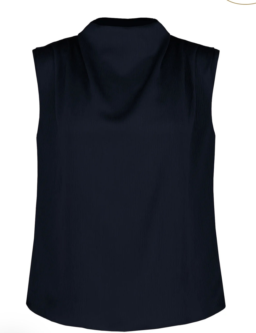 Beckette Micro Plisse Top Navy