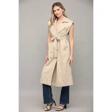 Hadley Sleeveless Trench Coat