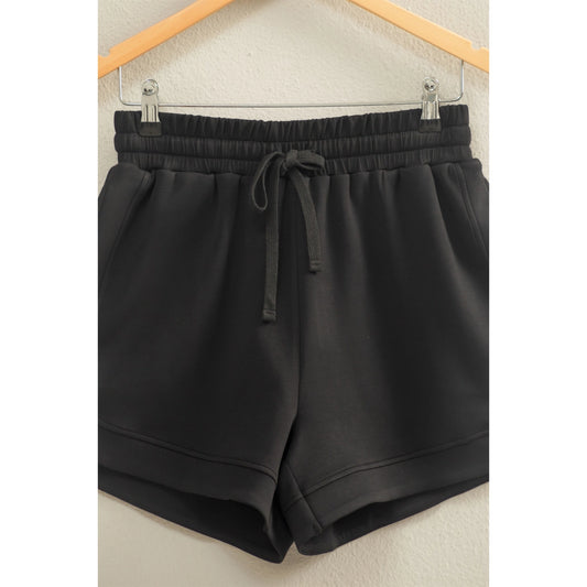 Amber Scuba Sweat Short- Black