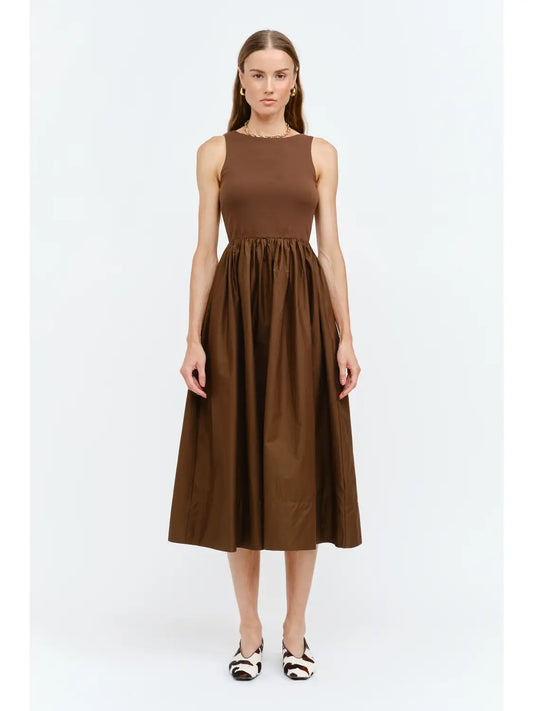 Jolene MIDI Dress- Brown