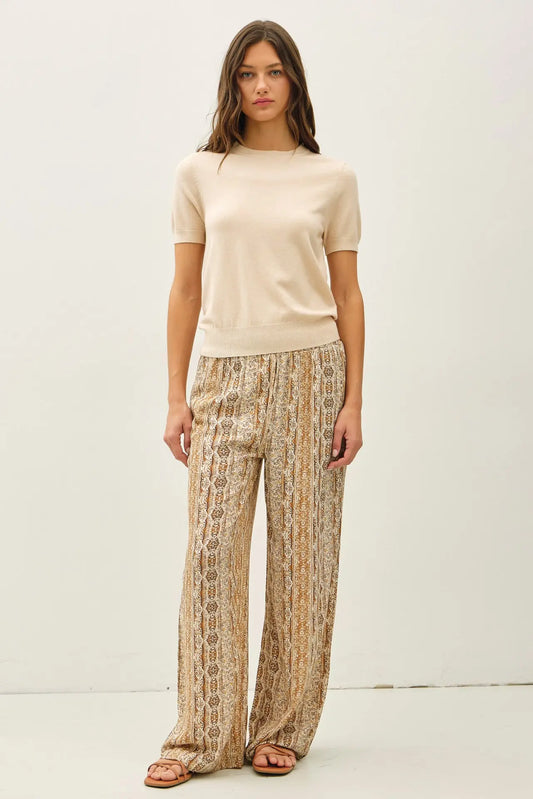 Santana Sweater Top- Champagne