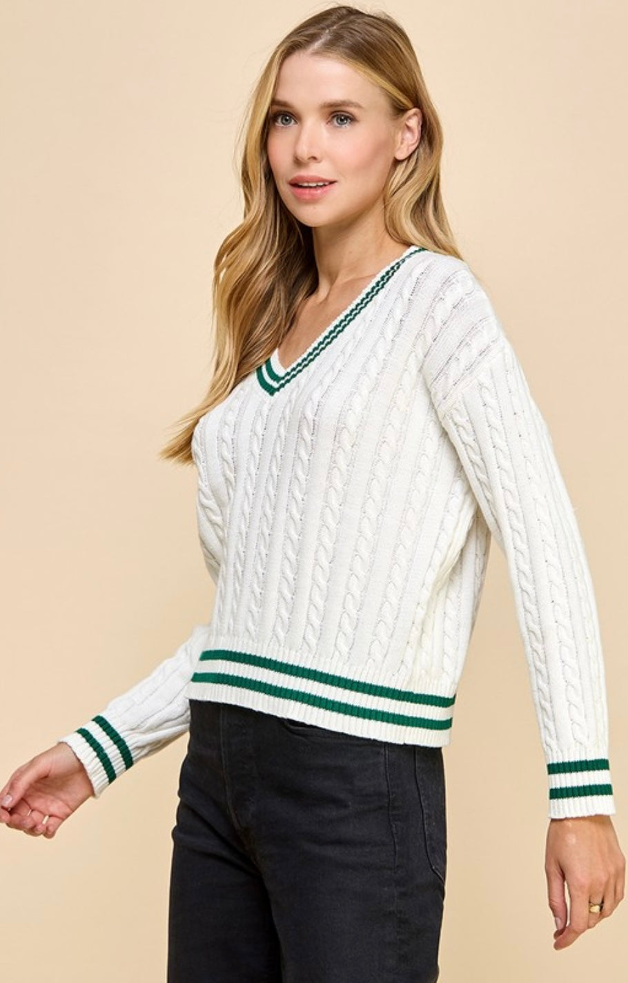 Isabella Varsity Stripe Sweater