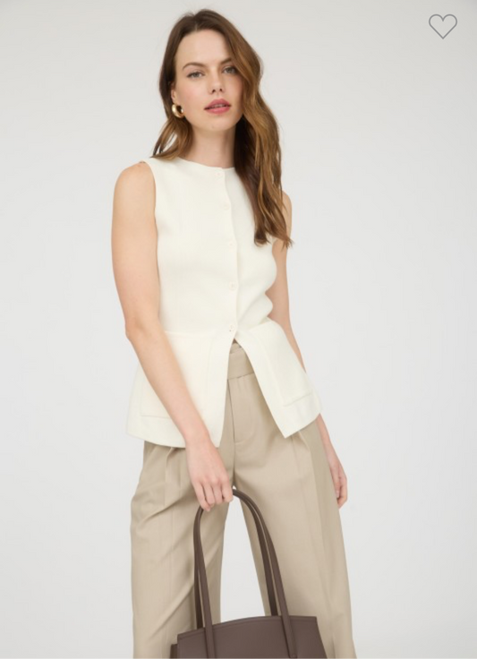 Phoebe Vest-Cream