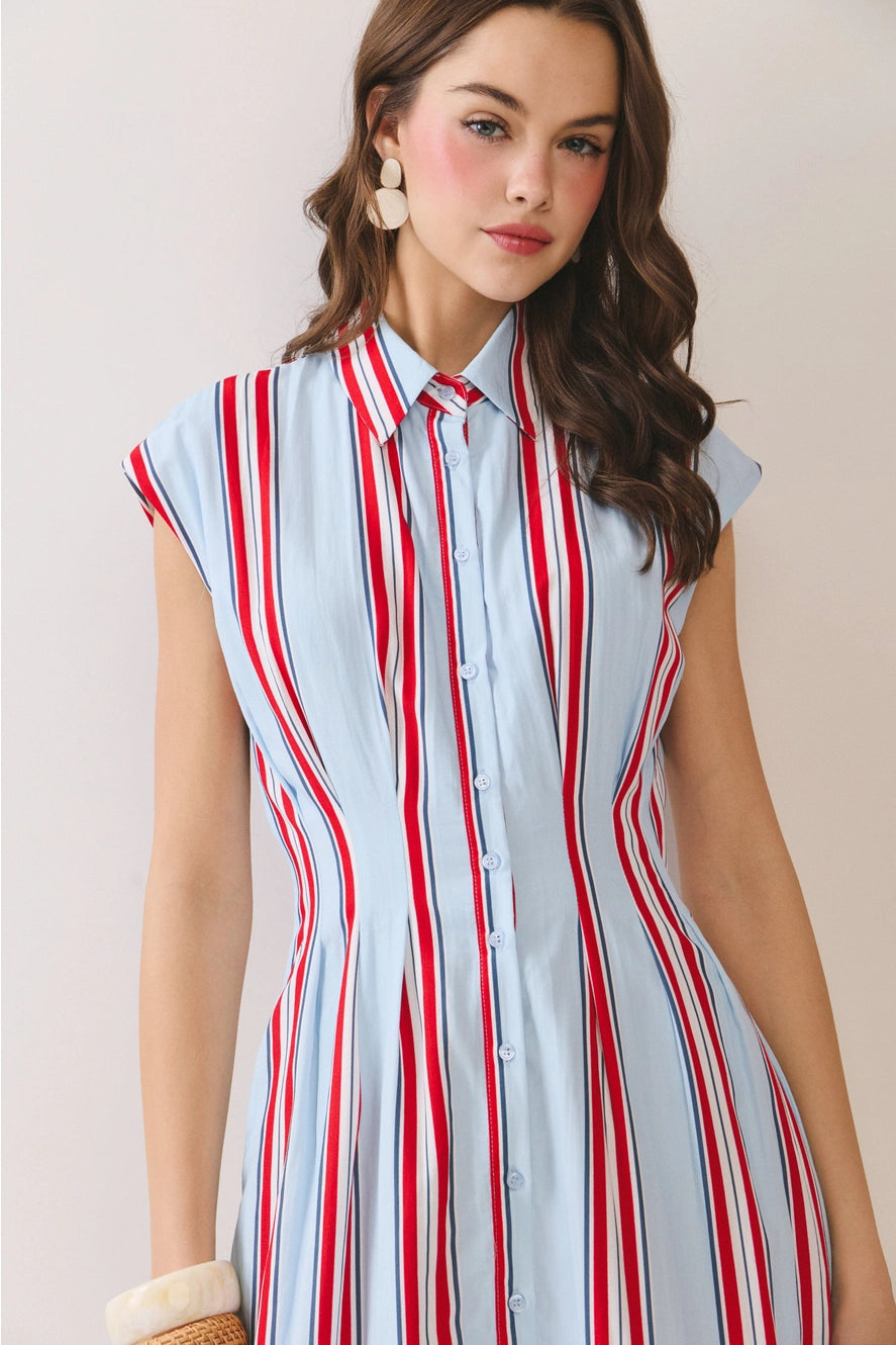 Ella Stripe Americana Dress