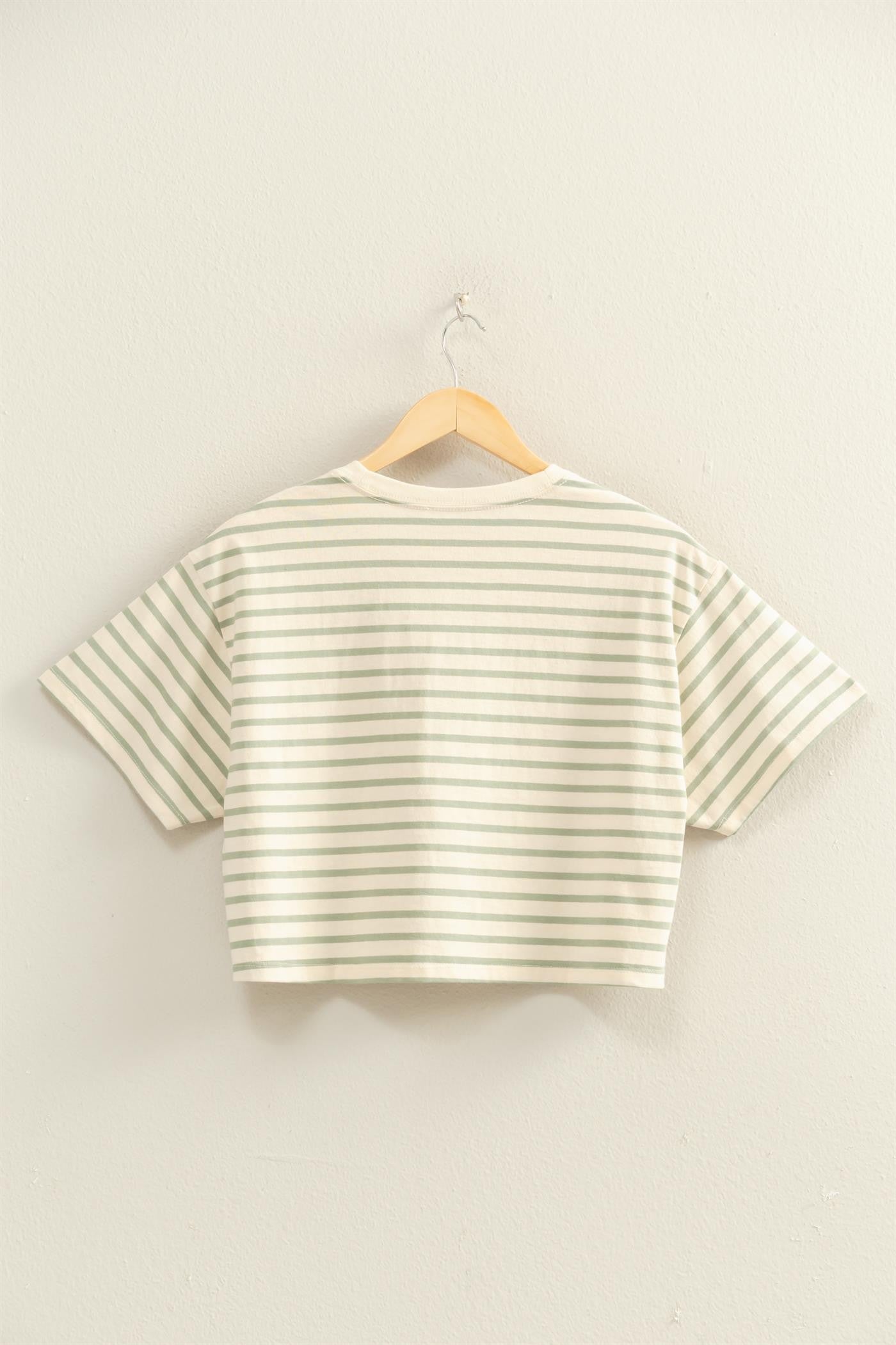 Meredith Boxy Tee-  Sage Green
