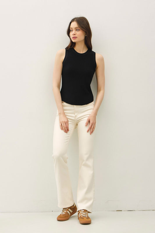 Nala Sweater Tank- Black