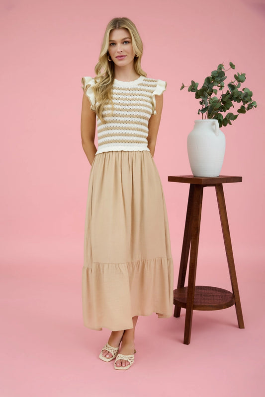 Kaydence Sweater Top MIDI Dress