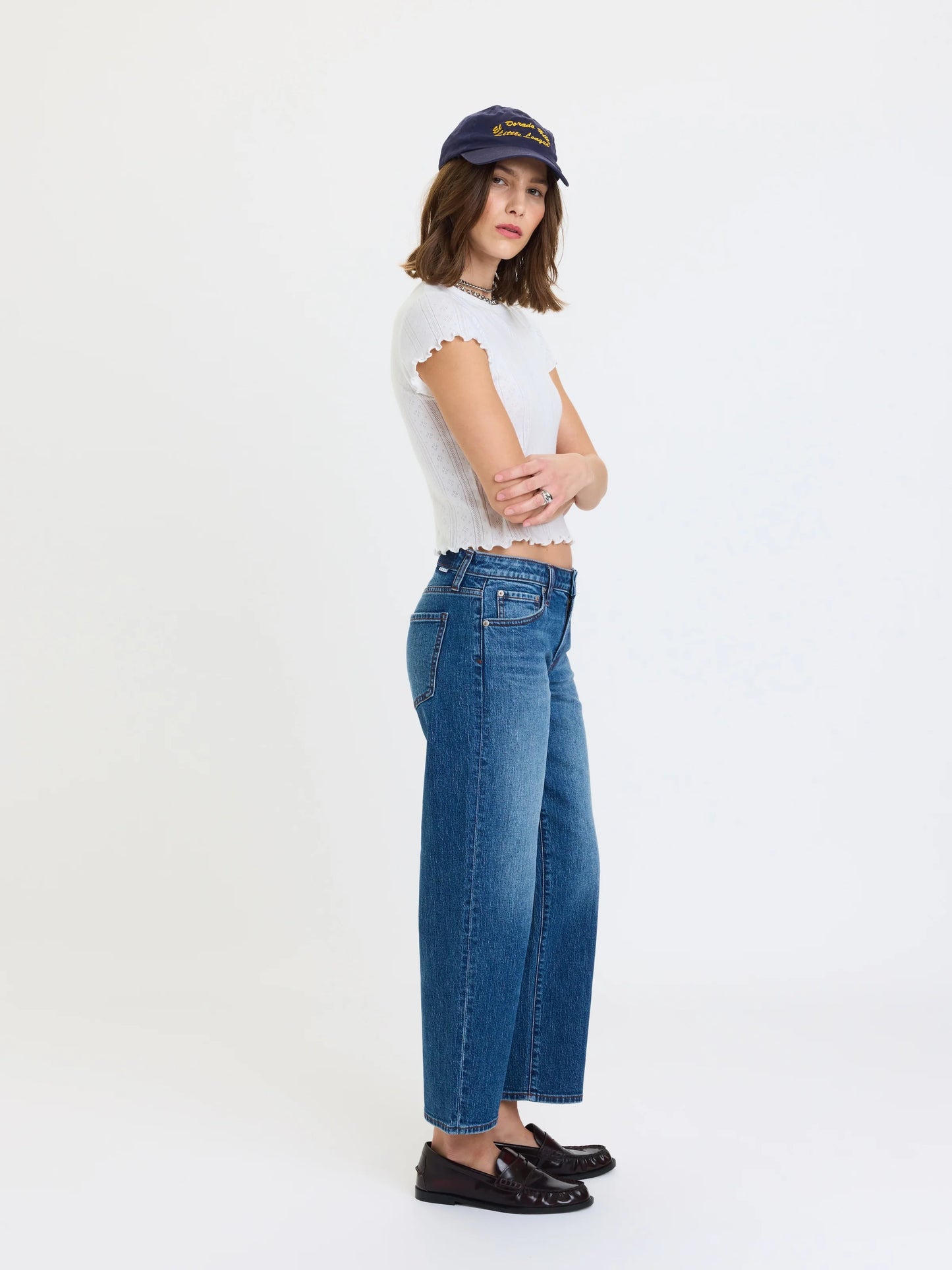 Keeper Crop Low Rise Straight Crop in Haze