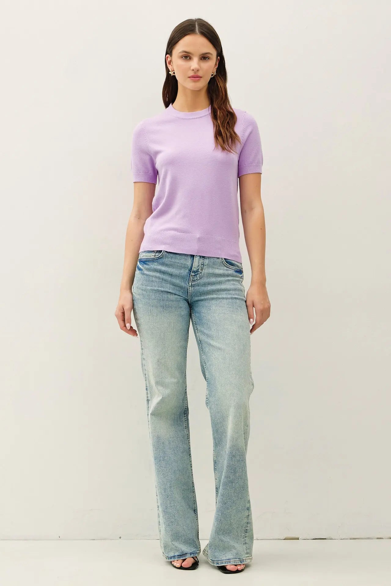 Santana Sweater Top- Lavender