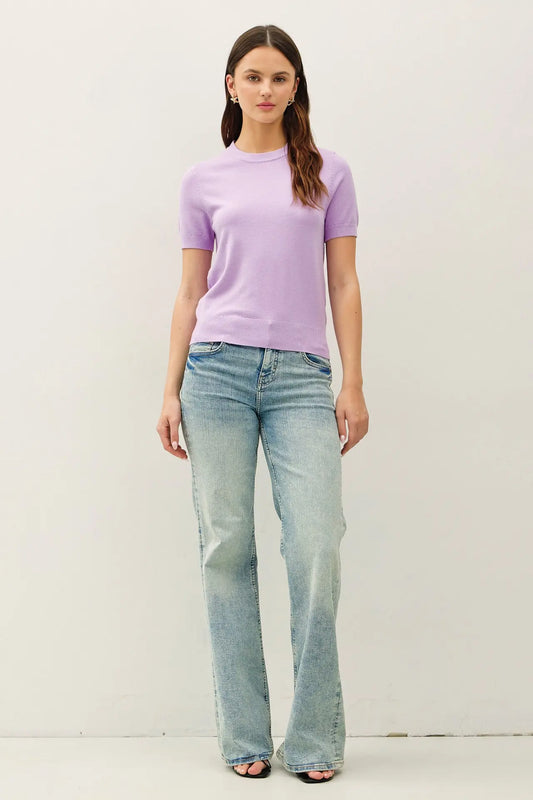 Santana Sweater Top- Lavender