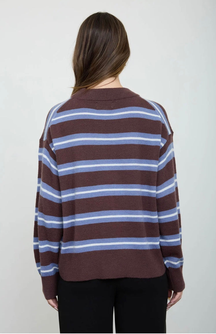 Kyla Crew Neck Sweater- Brown