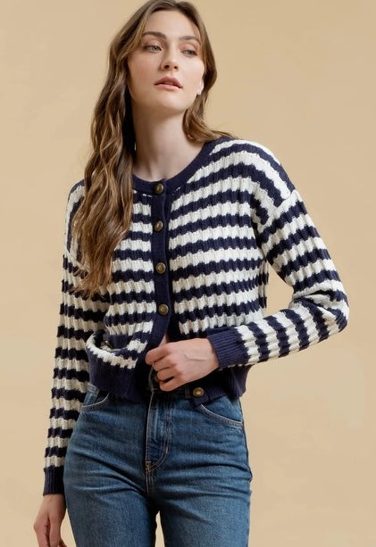 Regan Striped Cardigan