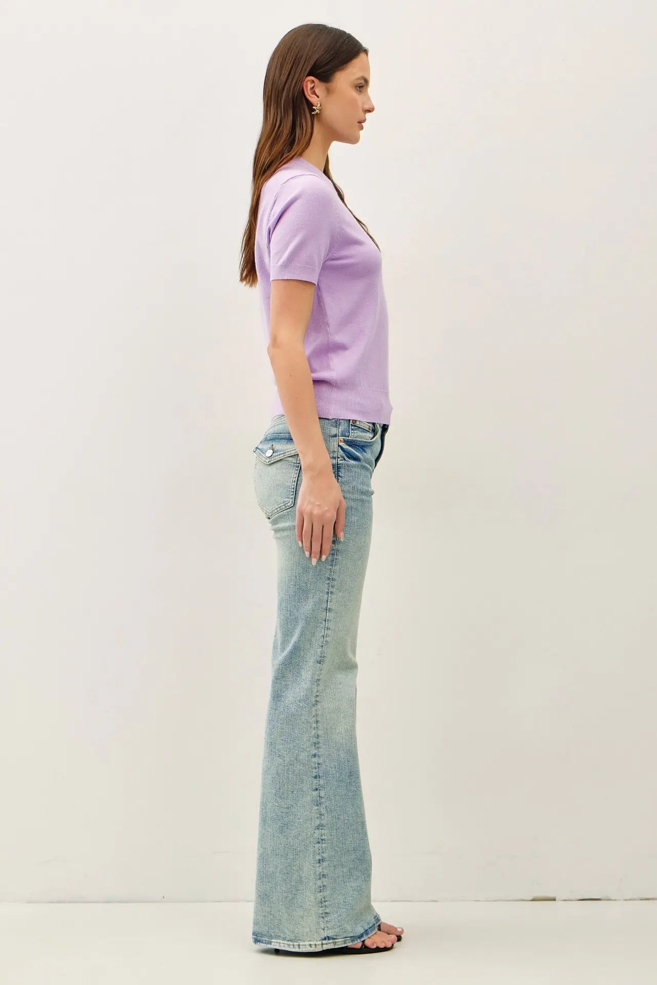 Santana Sweater Top- Lavender