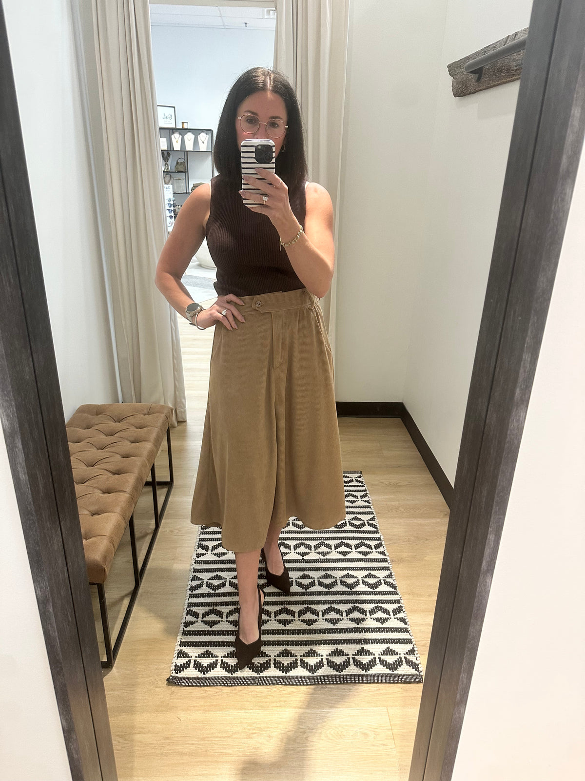 Emerson Corduroy Skirt Camel