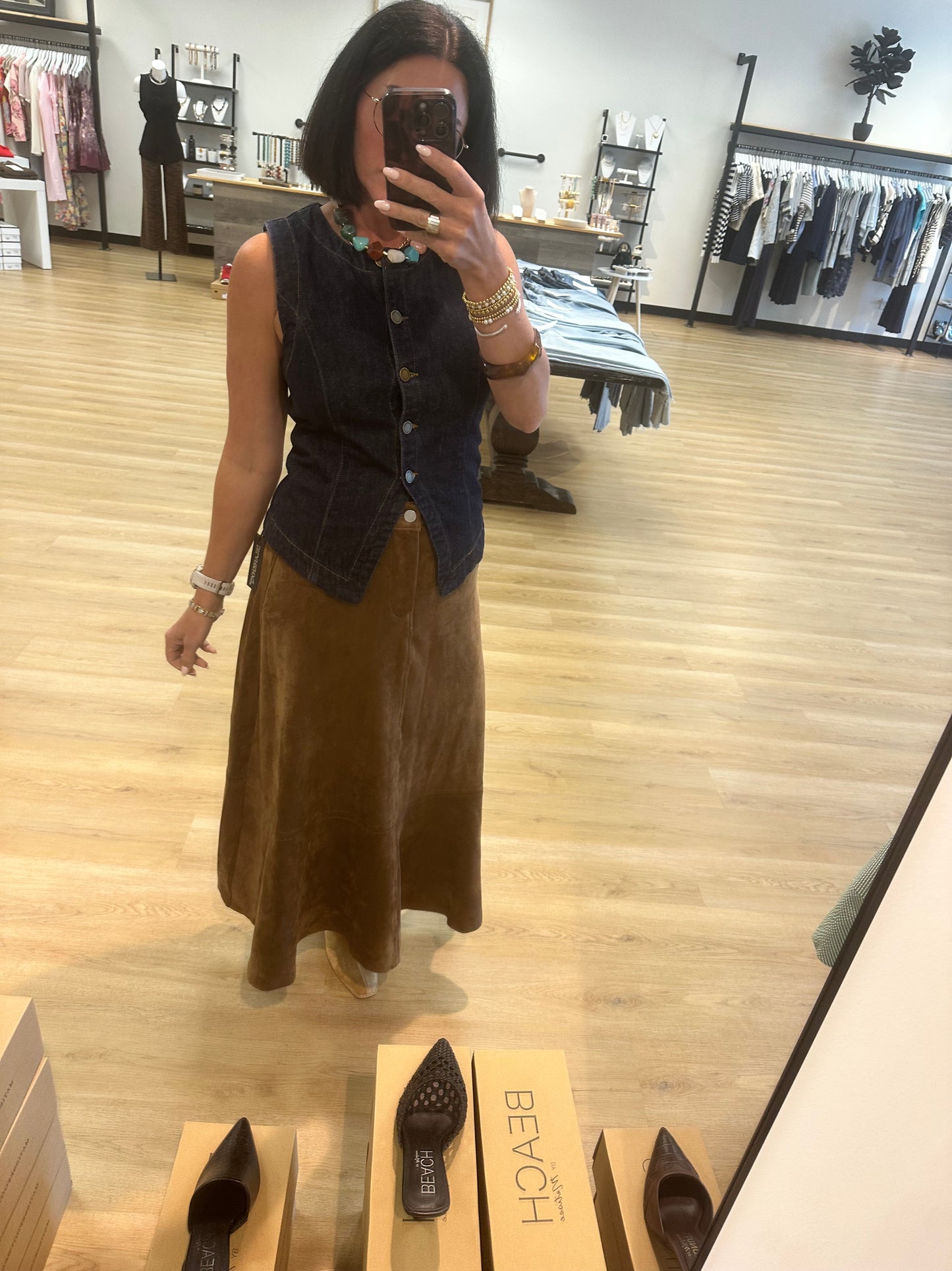 Ella Faux Suede Skirt