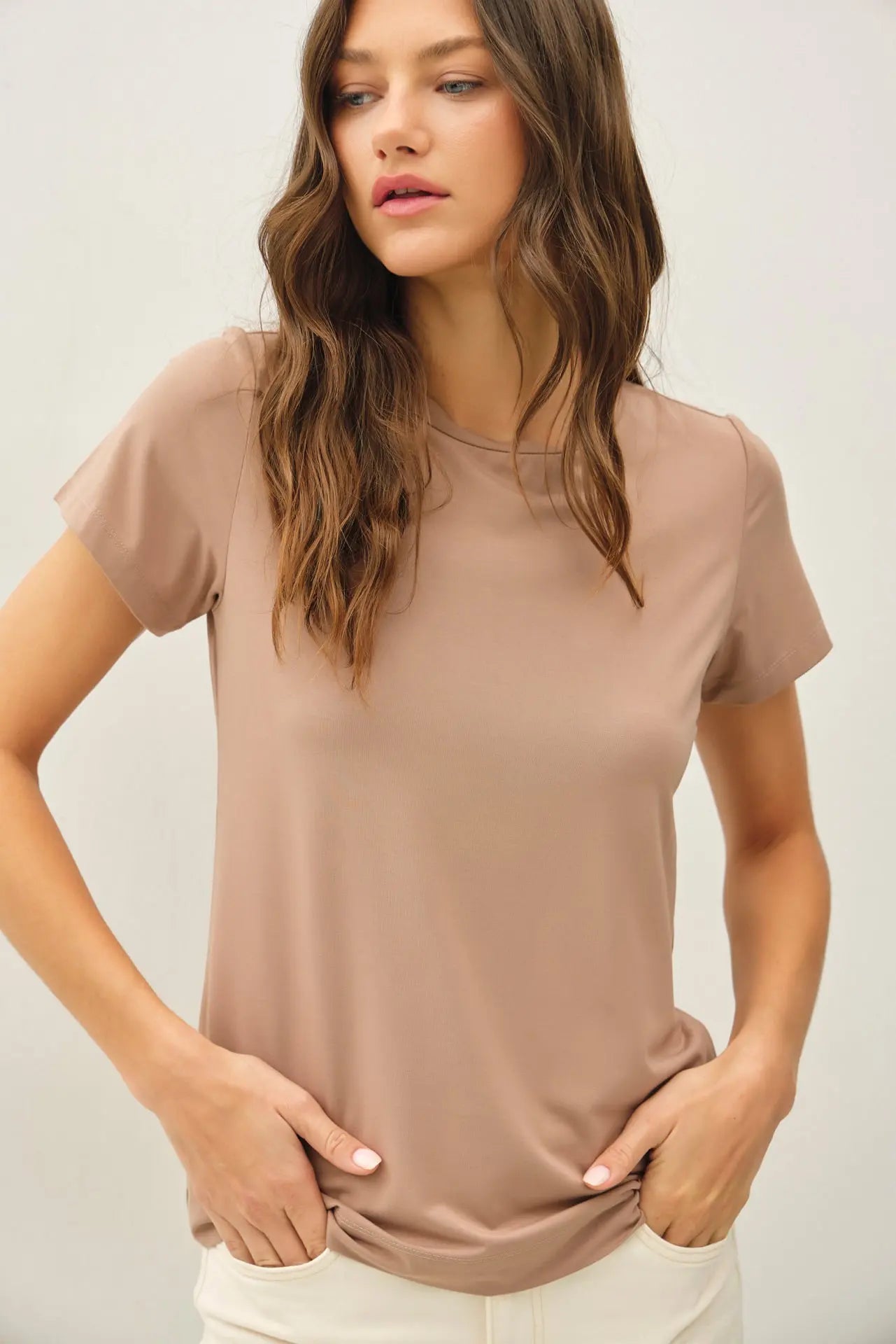 Skye Bamboo Tee- Mocha