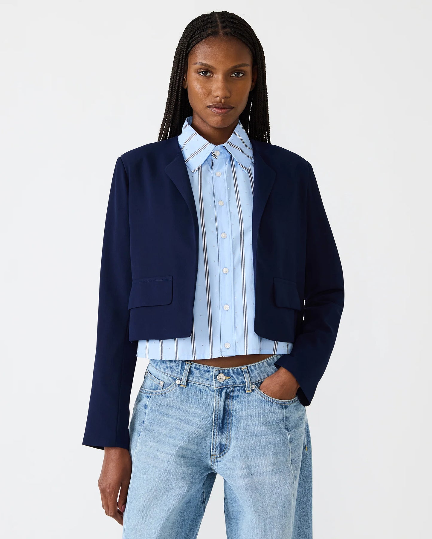 Serena Blazer- Marine