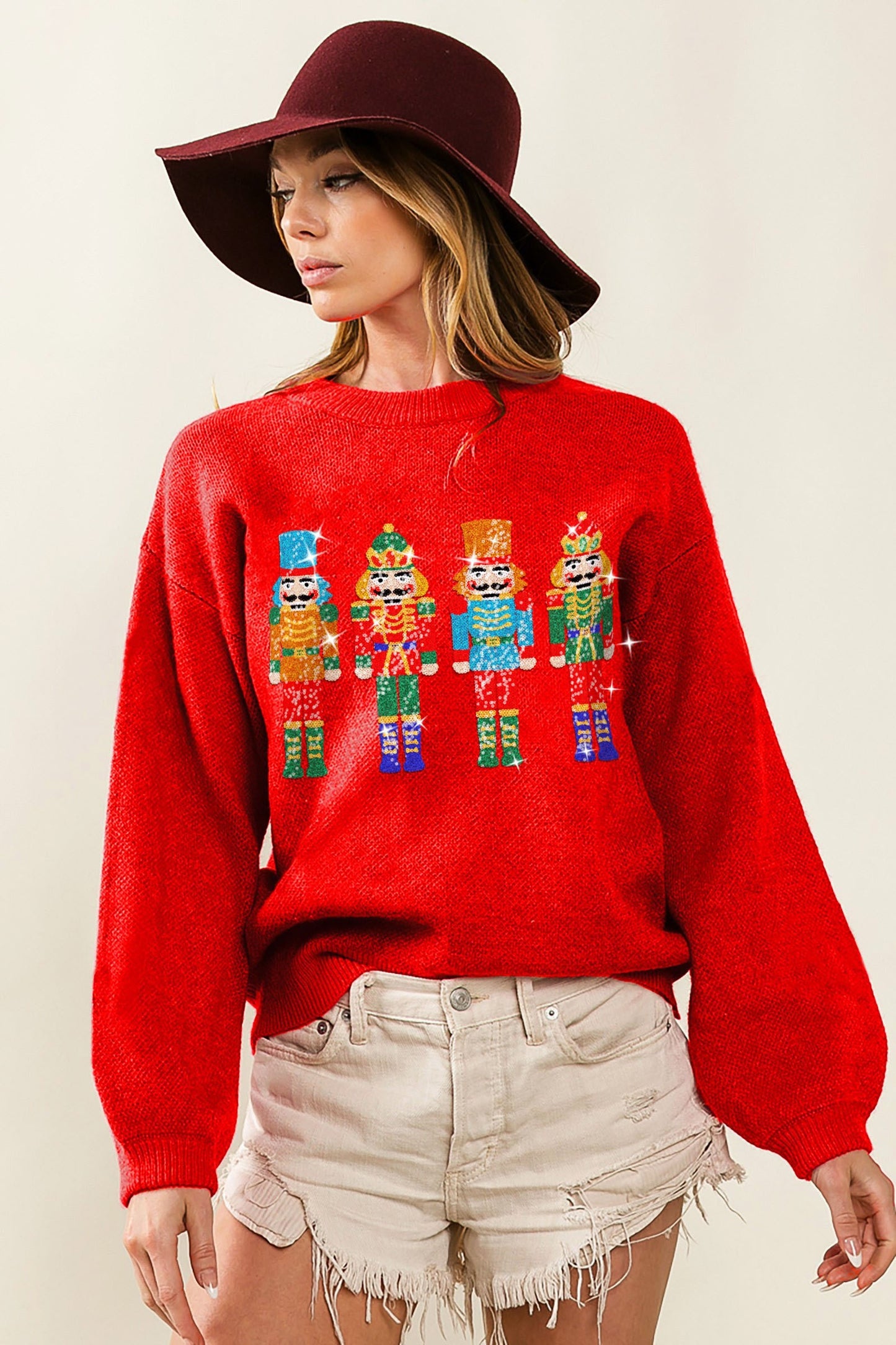 Nutcrackers Embroidery Sweater