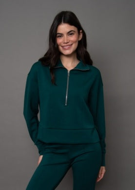 Mayura Signature 1/2 Zip- Dark Green
