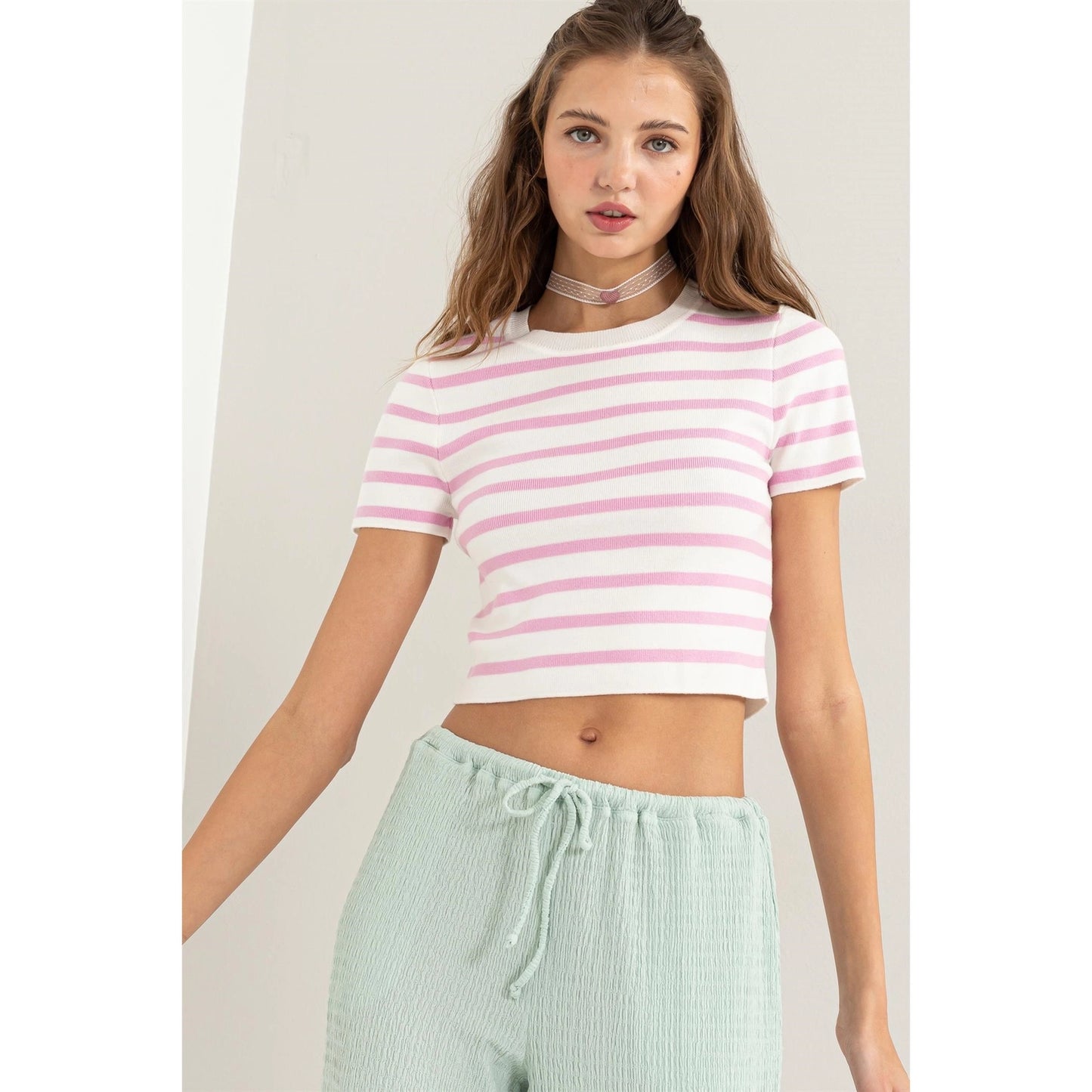 Kali Crop Stripe Top