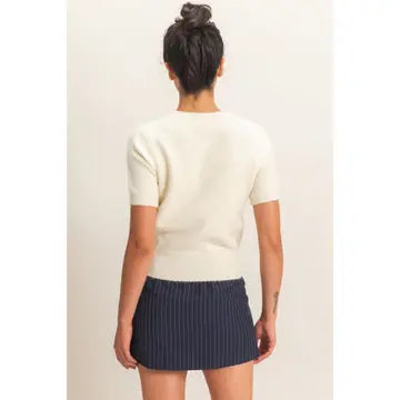 Landry Knit Top- Cream
