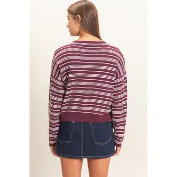 Sofie Striped Henley Sweater