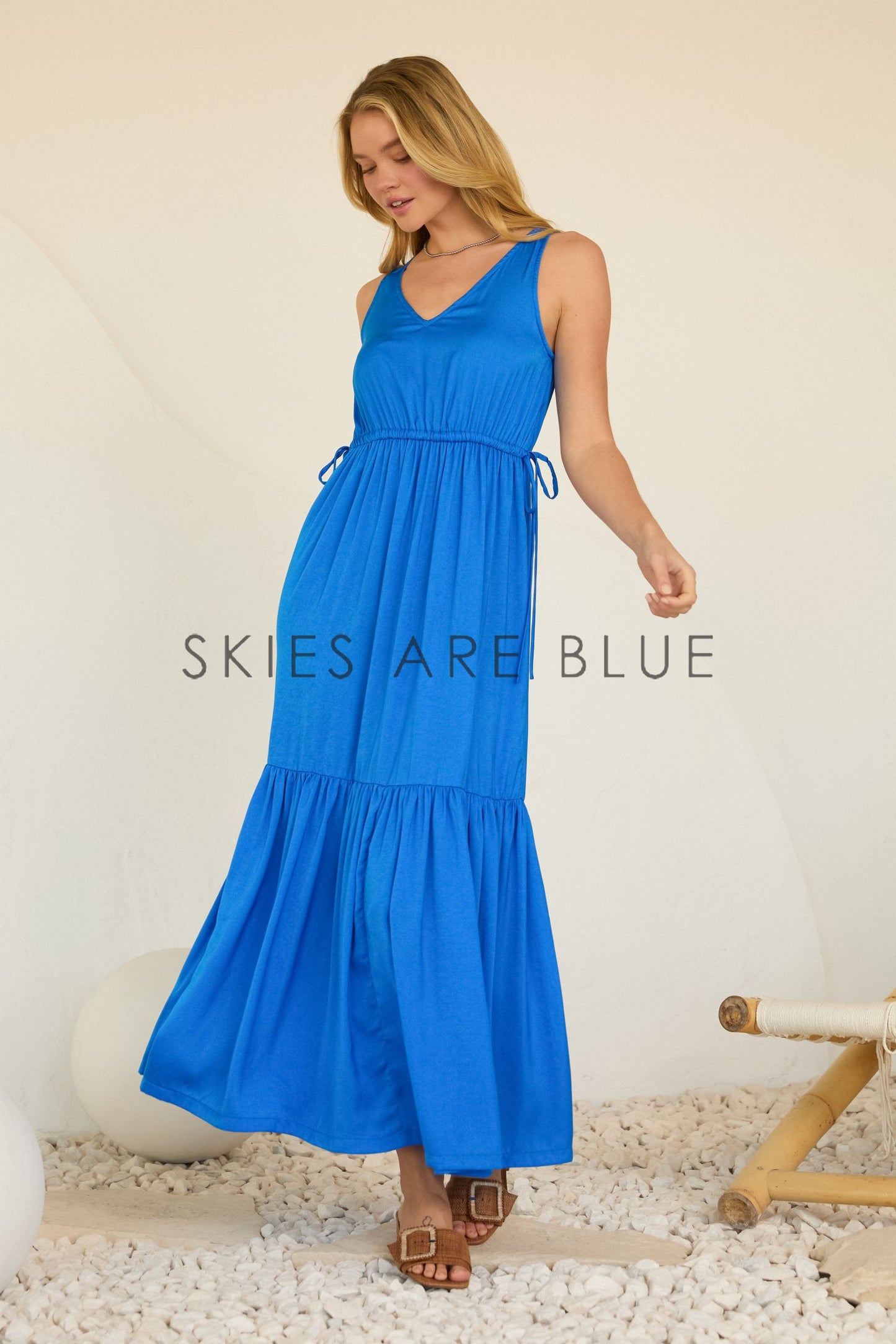 Michelle Tiered Maxi-Blue