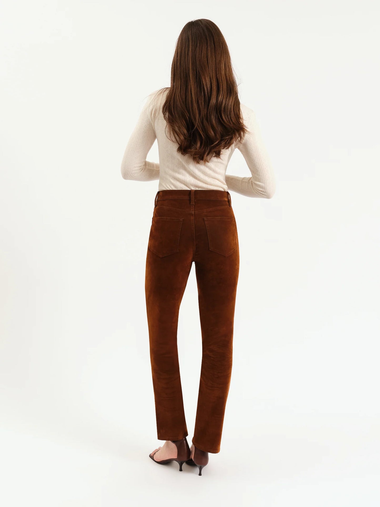 Smarty Pants High Rise Slim in Cognac