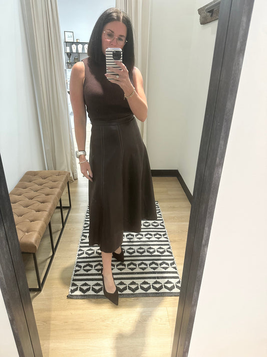 Saylor A-Line Skirt Burgundy