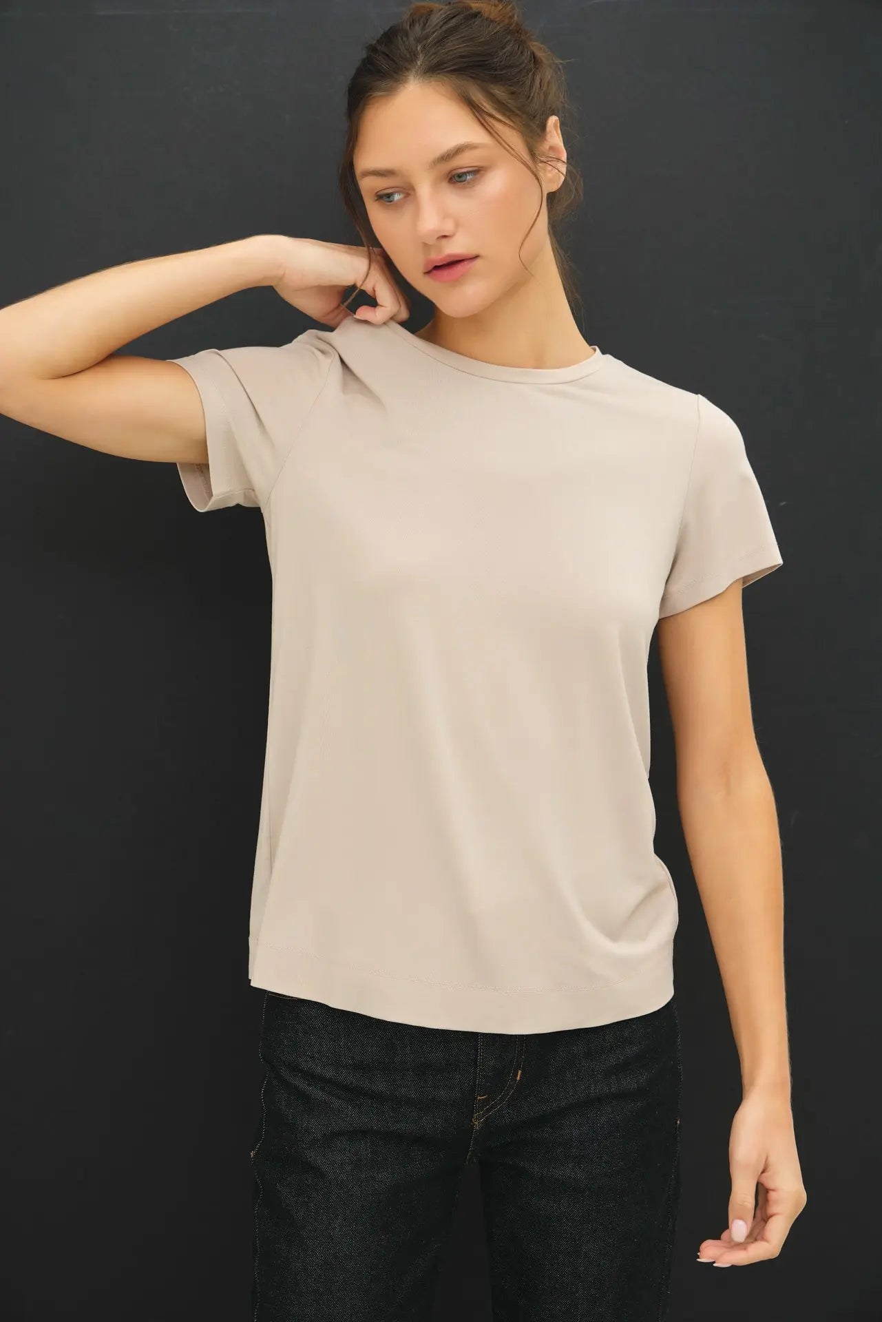 Skye Bamboo Tee- Stone