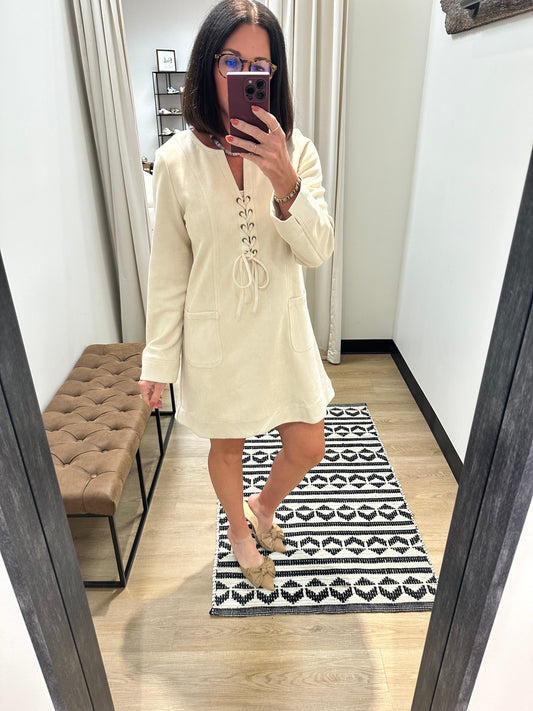 Mya Faux Suede Dress