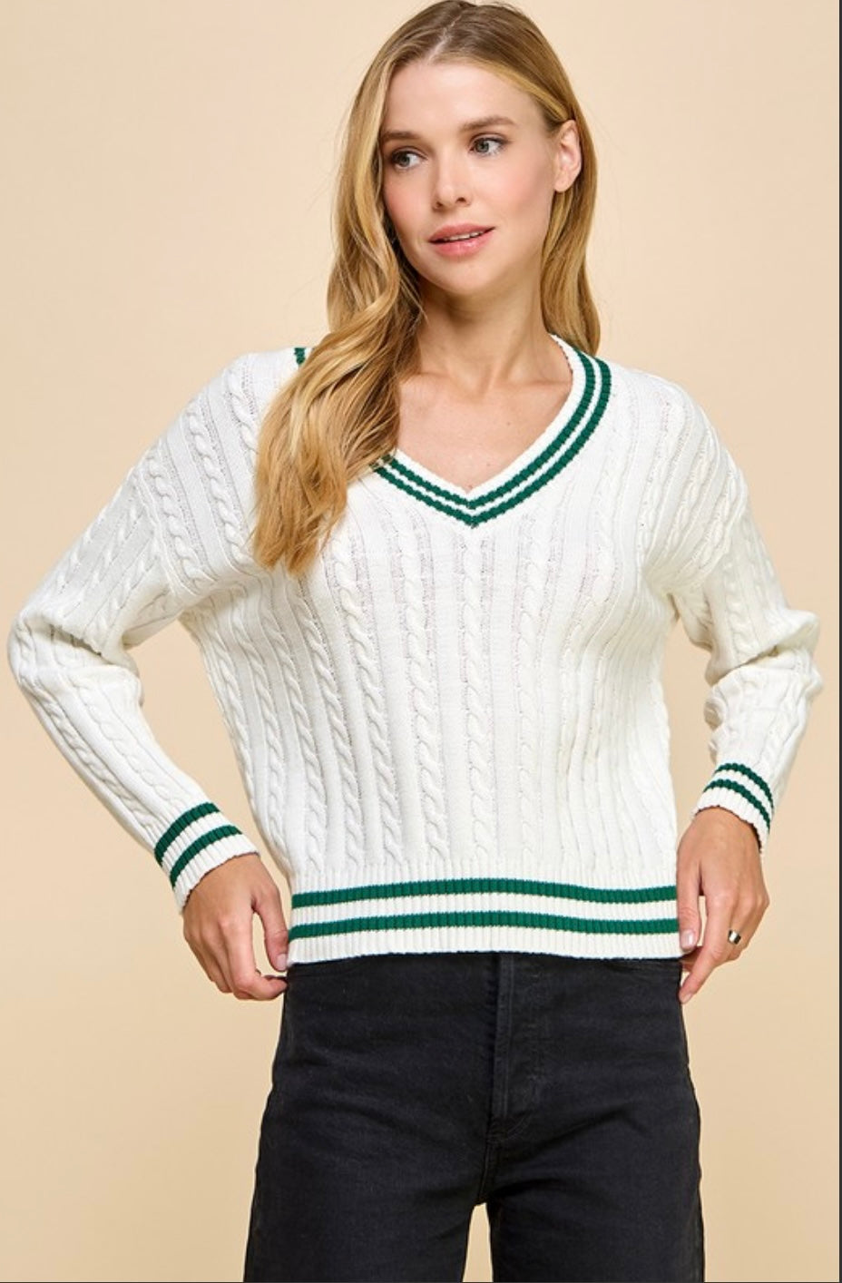 Isabella Varsity Stripe Sweater