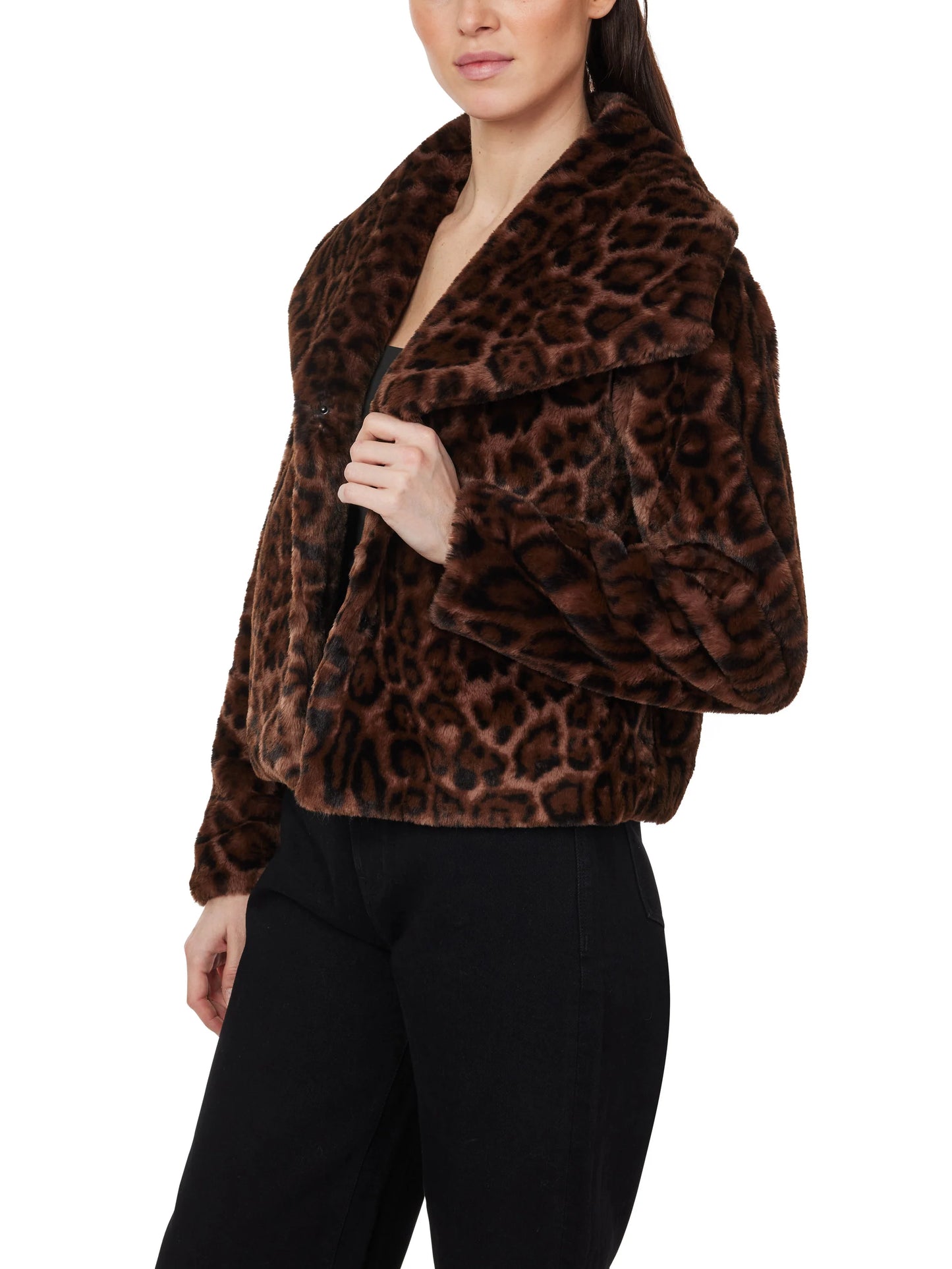 Annie Faux Fur Leopard Print