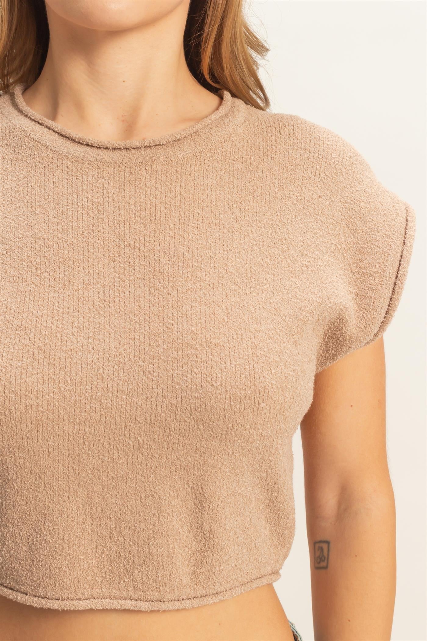 Lana Cap Sleeve Knit Top