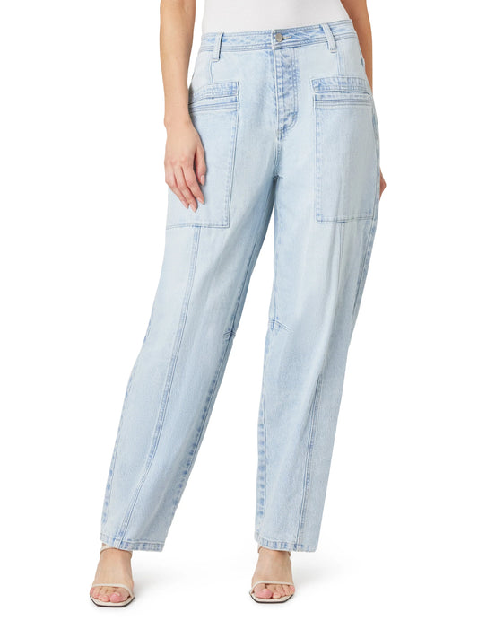 Seamed Barrel Jean- Glacier