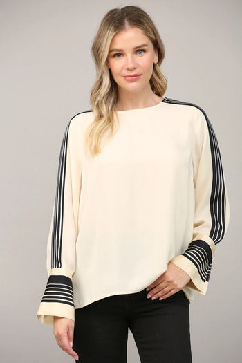 Ashley Detail Stripe Blouse