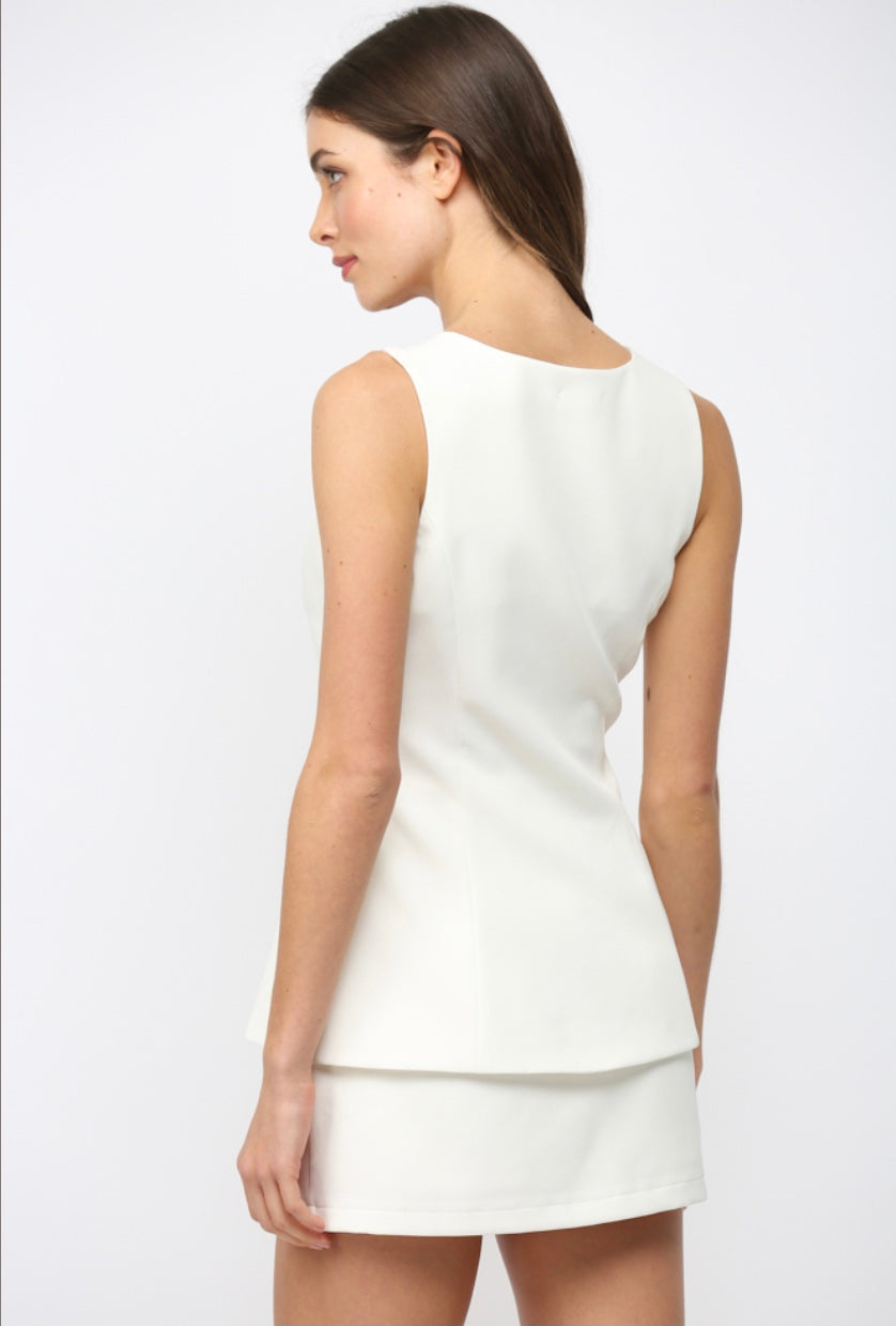 Belle Romper- White