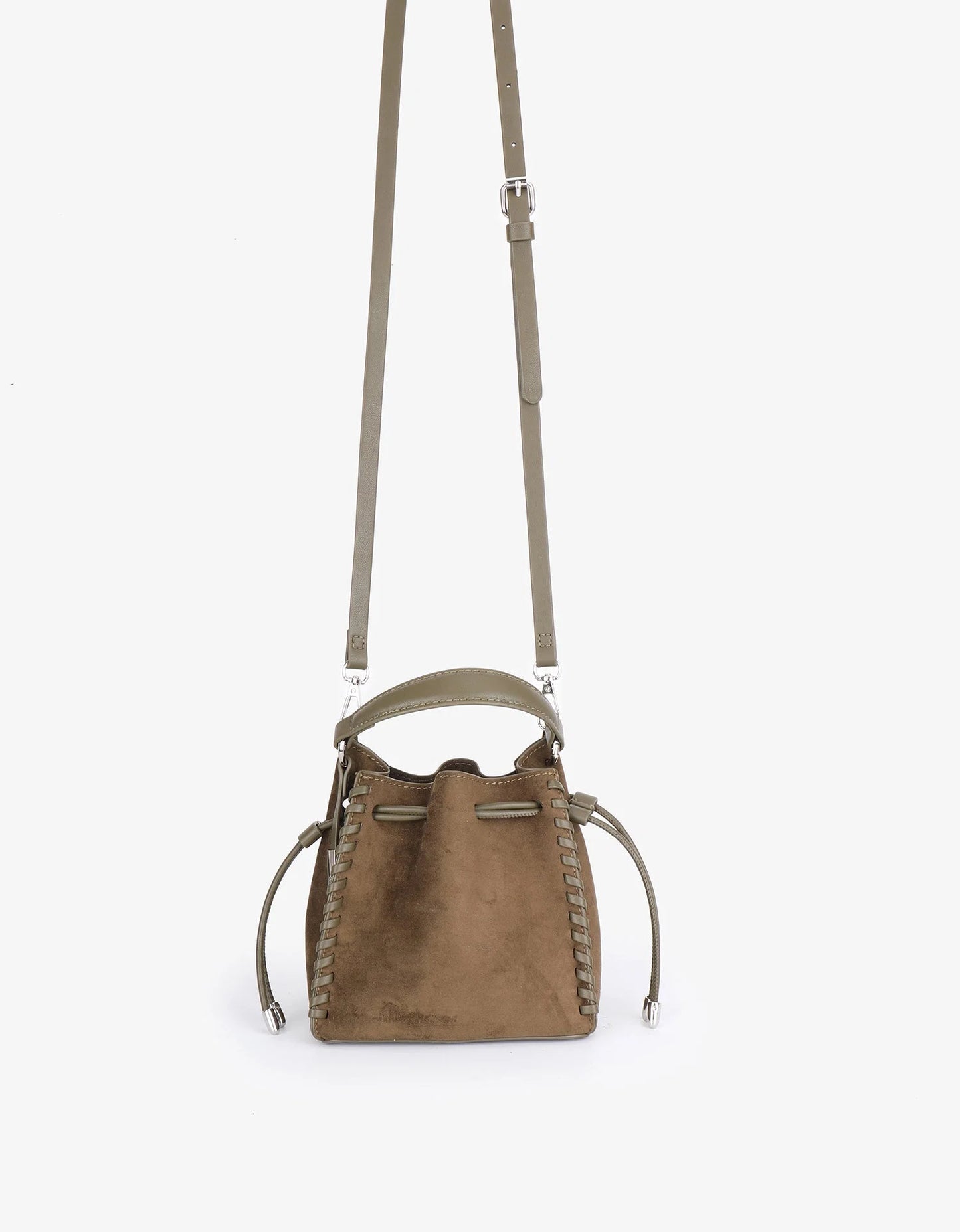 Fallon Mini Faux Suede Bag- Olive