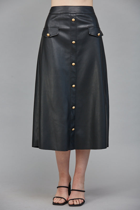 Ramona Faux Leather Skirt