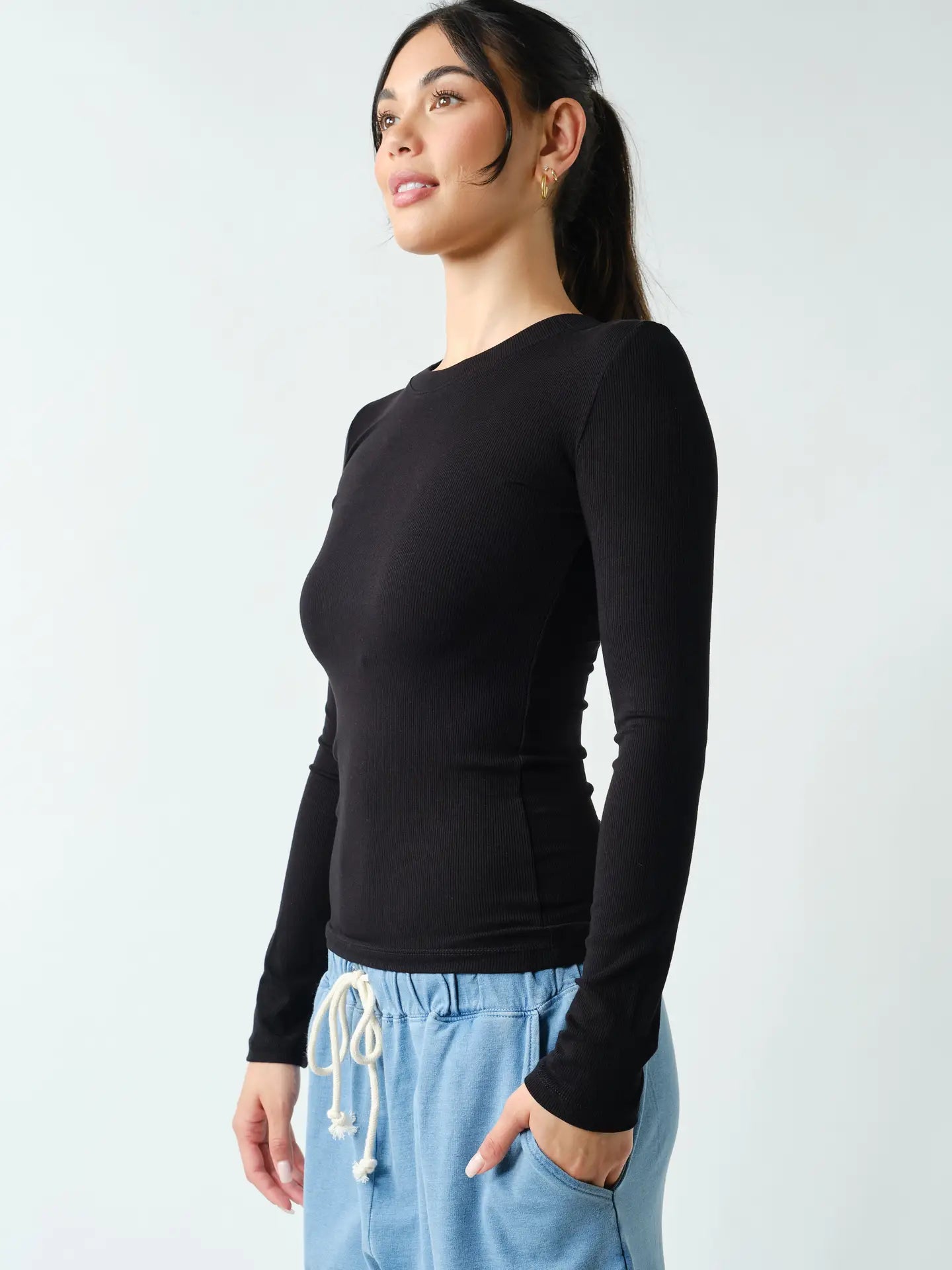 Essential L/S Ribbed Top