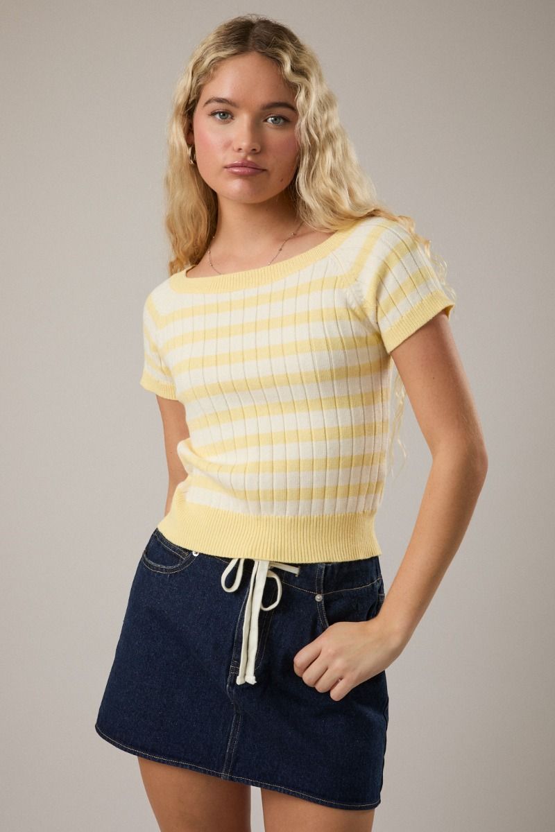 Lily Knit Short Sleeve Sweater