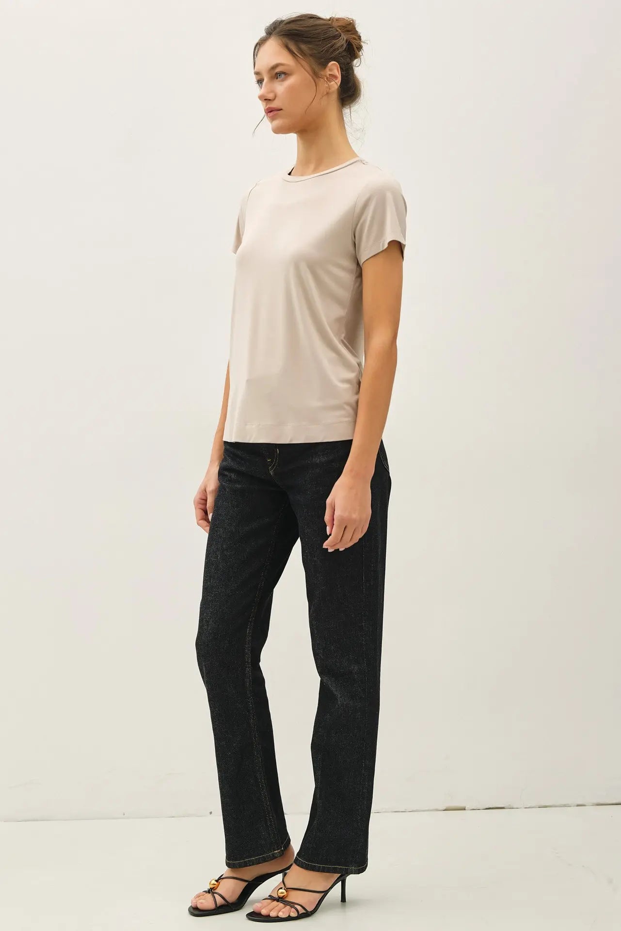 Skye Bamboo Tee- Stone
