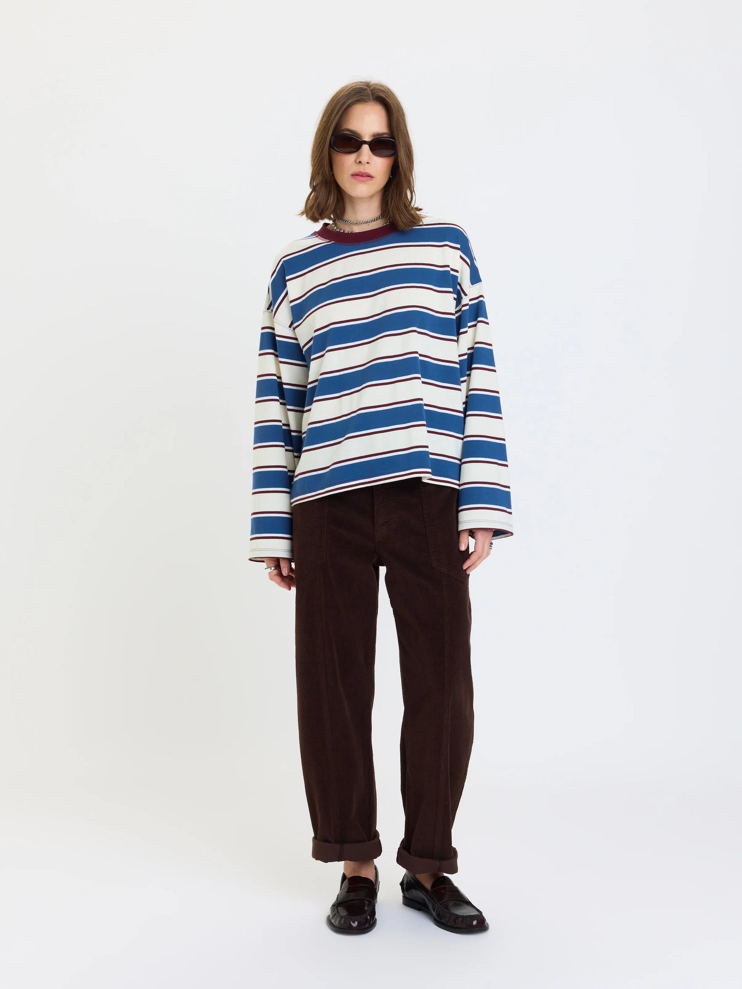 Salina’s Easy L/S Tee in Cove Stripe