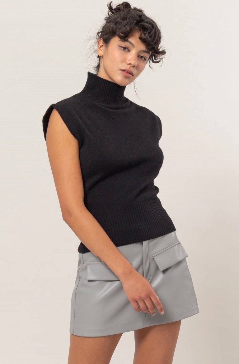 Josie Hi-Neck Sleeveless Sweater