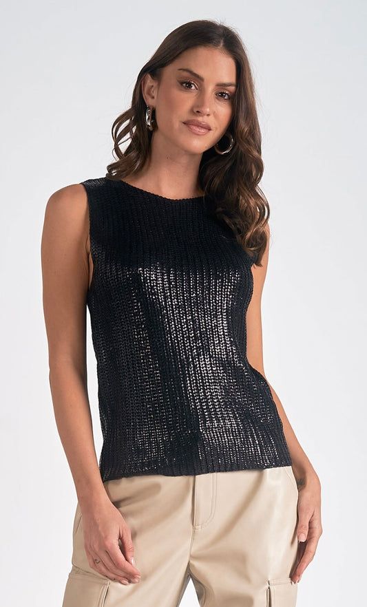 Alexis Shimmer Crewneck Sweater