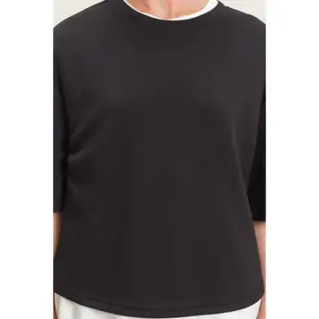 Tinley Loose Fit Top-Black