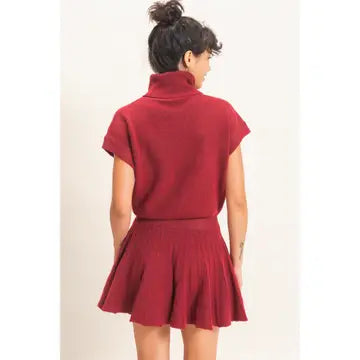 Harlyn Knit Set- Dark Red