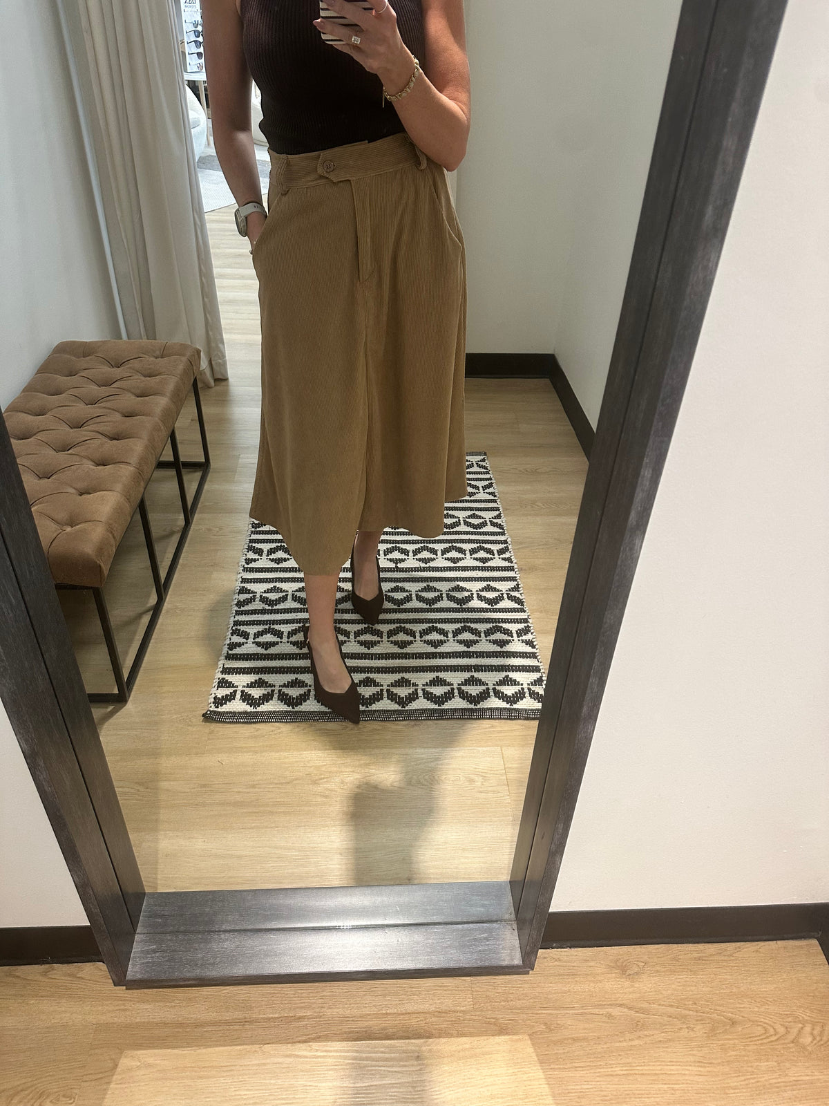 Emerson Corduroy Skirt Camel