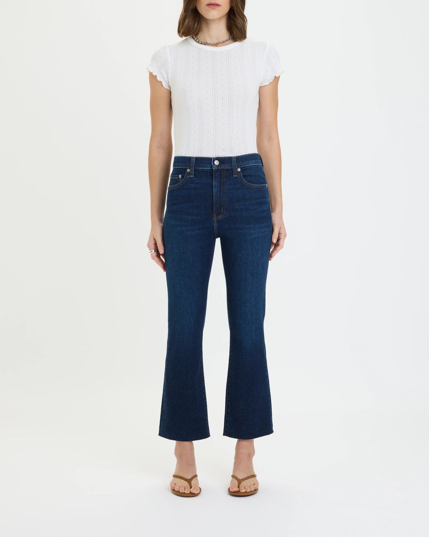 Shy Girl High Rise Crop Flare in Serene