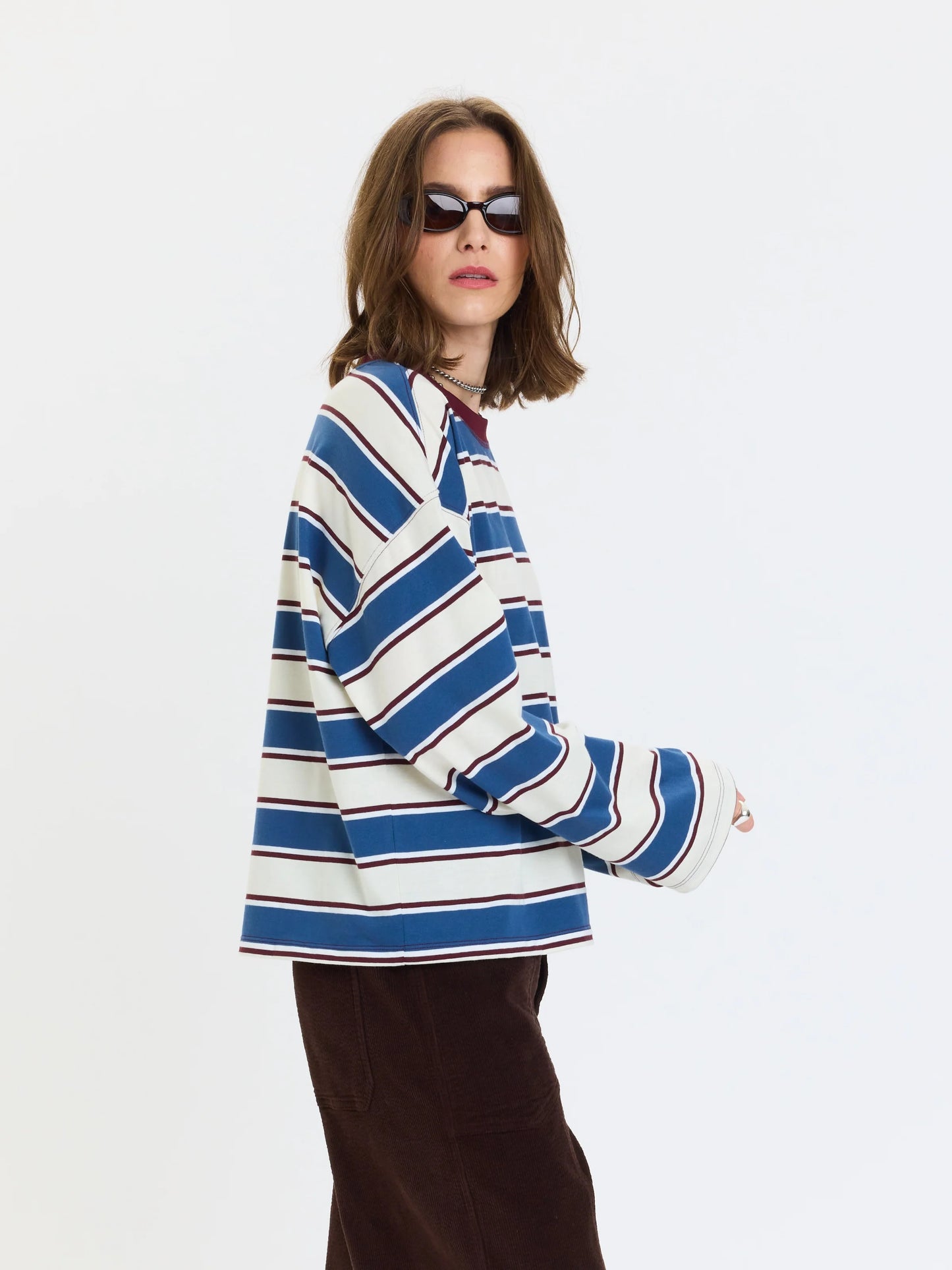 Salina’s Easy L/S Tee in Cove Stripe